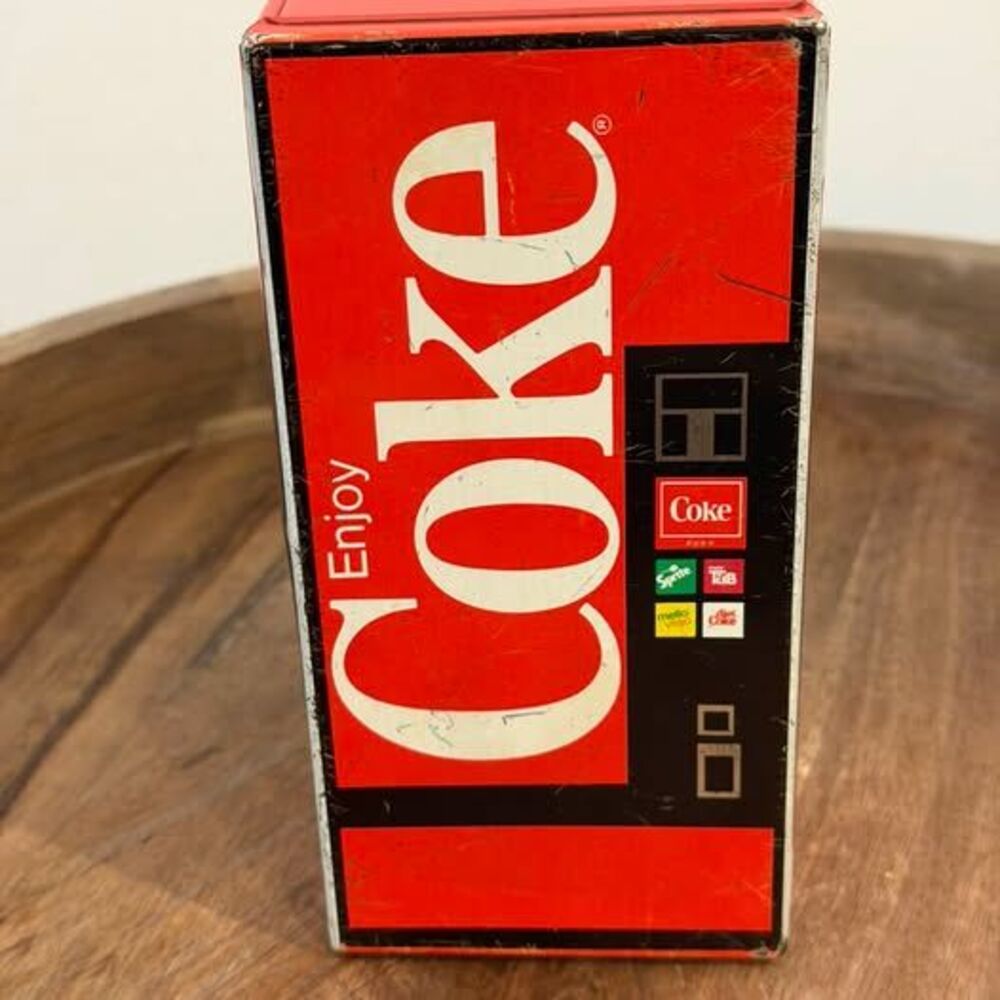 Vintage Coca-Cola Vending Machine Tin Coin Bank